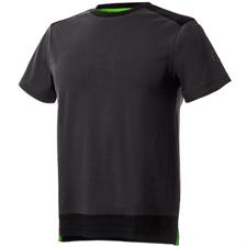 T-shirt bicolore 100% cotone con dettagli silver ref