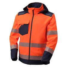 Giubbino softshell invernale alta visibilità arancio